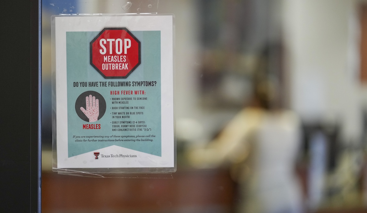 Measles sign in Texas, 02-28-2025