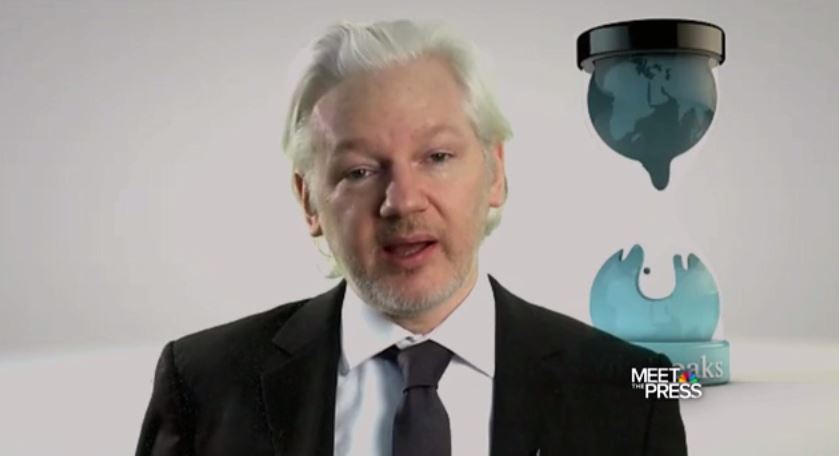 Julian Assange on MTP, photo