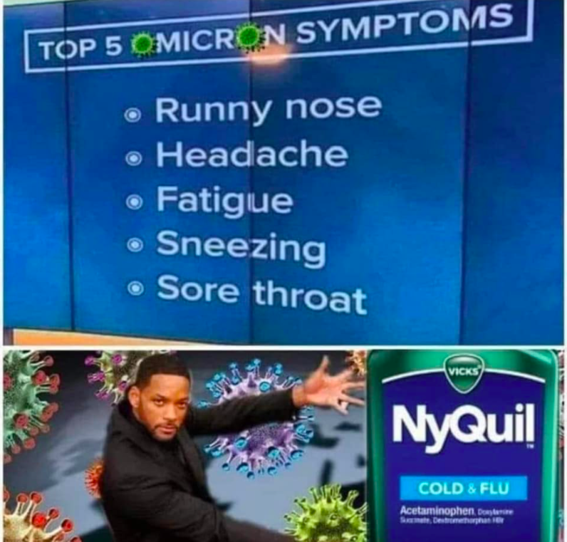 Will Smith omicron meme