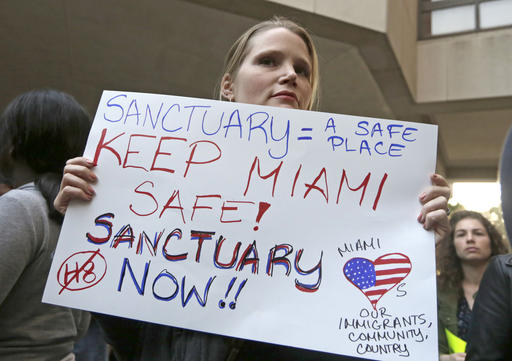 Miami sanctuary cities protest 2017