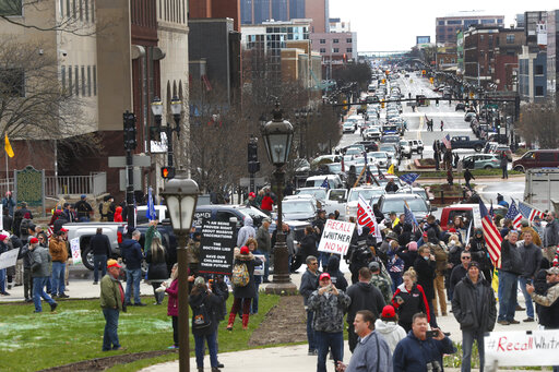 Michigan protests of stay at home April 2020