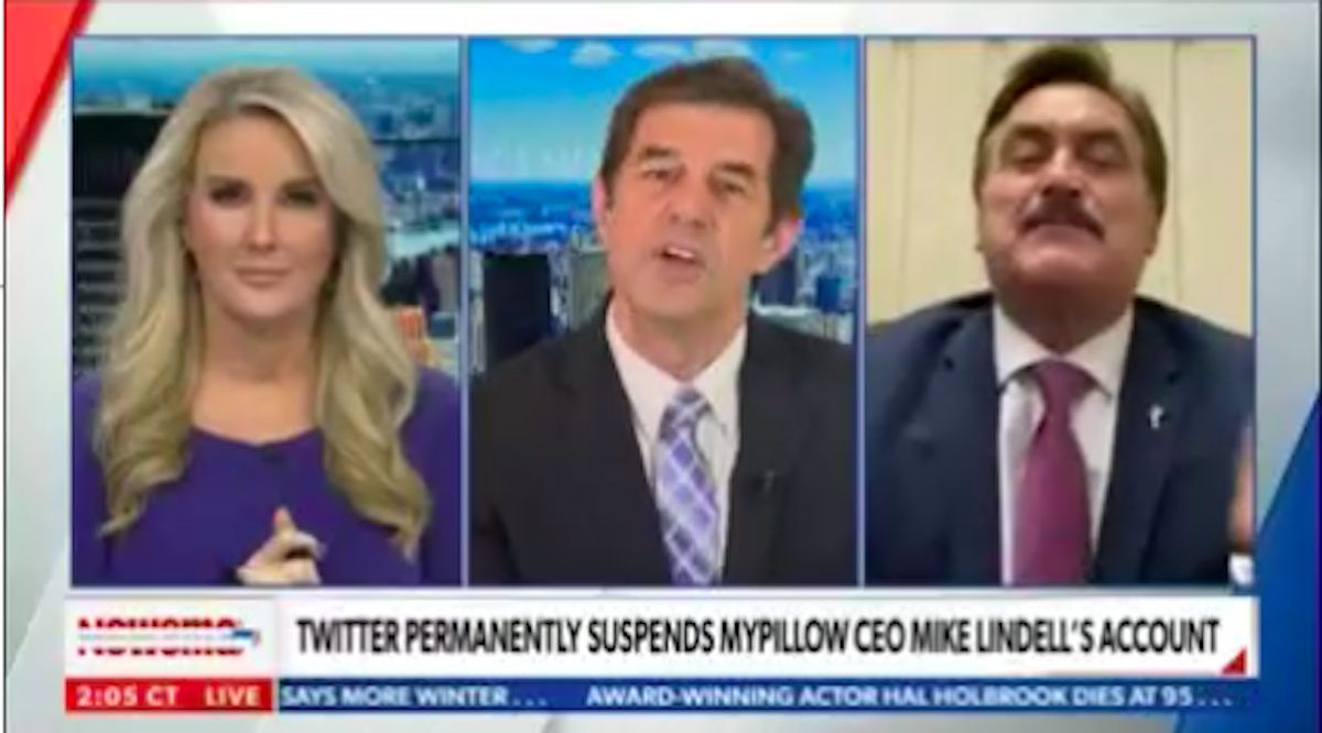 MyPillow Newsmax Bob Sellers Screenshot