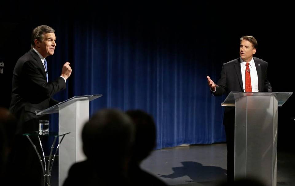 McCrory-Cooper debate photo
