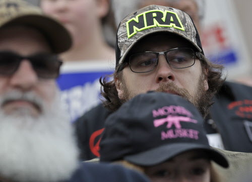 NRA hat at rally