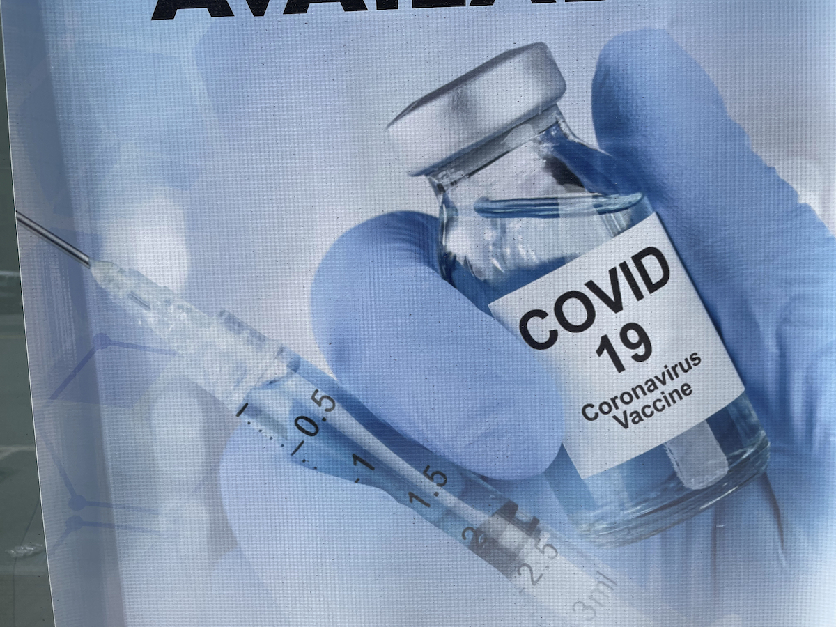 Covid 19 vaccine street ad