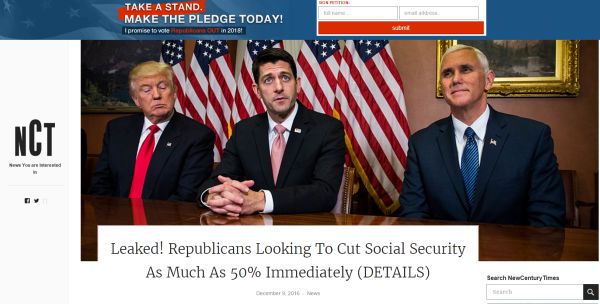 Website makes dubious claim that GOP will cut Social Security by 50% ‘immediately’