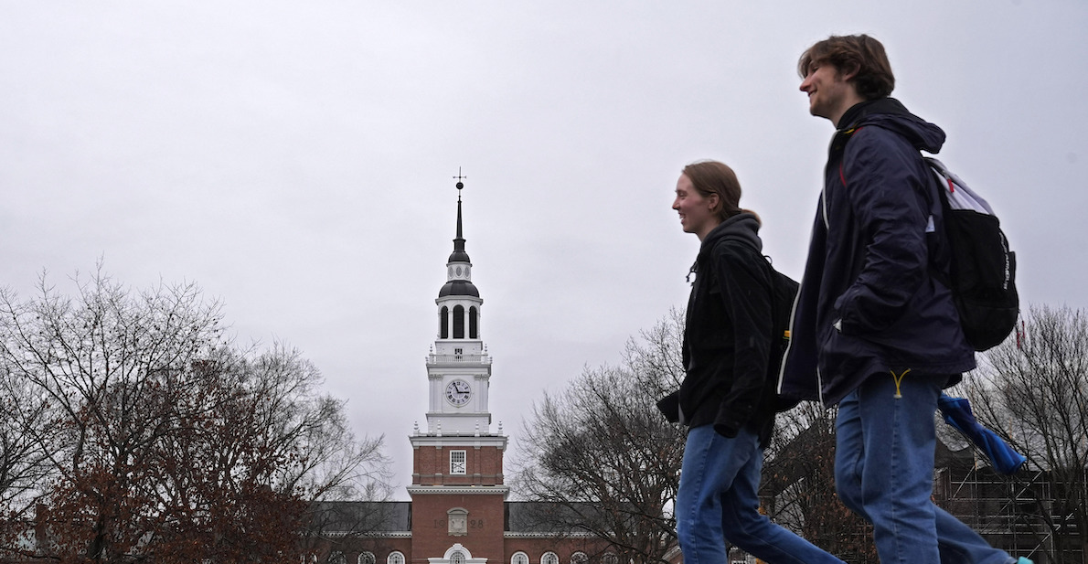 Dartmouth College 2024 campus photo with students