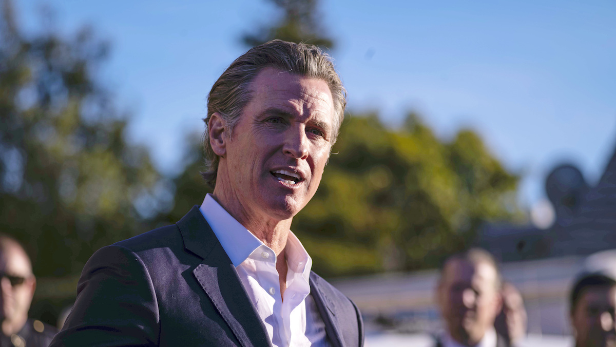 Newsom speaks on Jan. 24 about shootings
