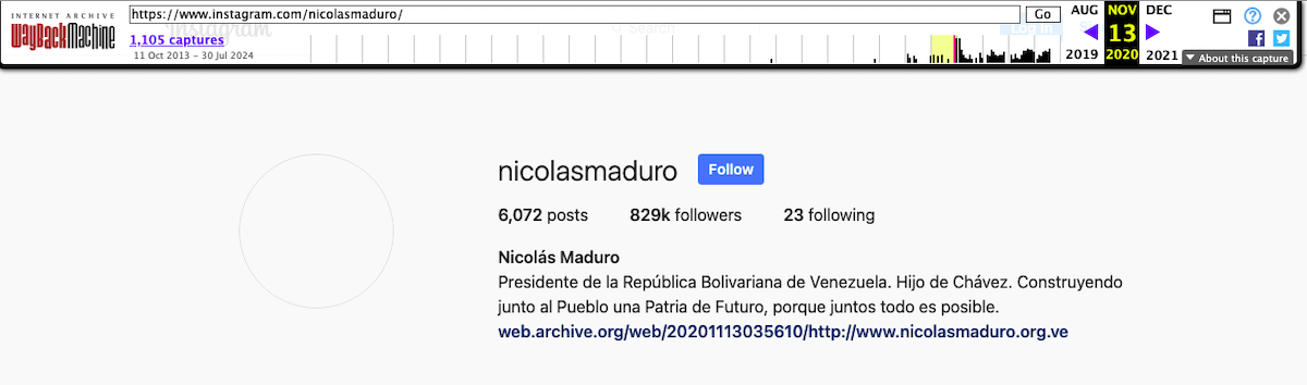 Nicolas Maduro En Espanol FB account 13-11-2020