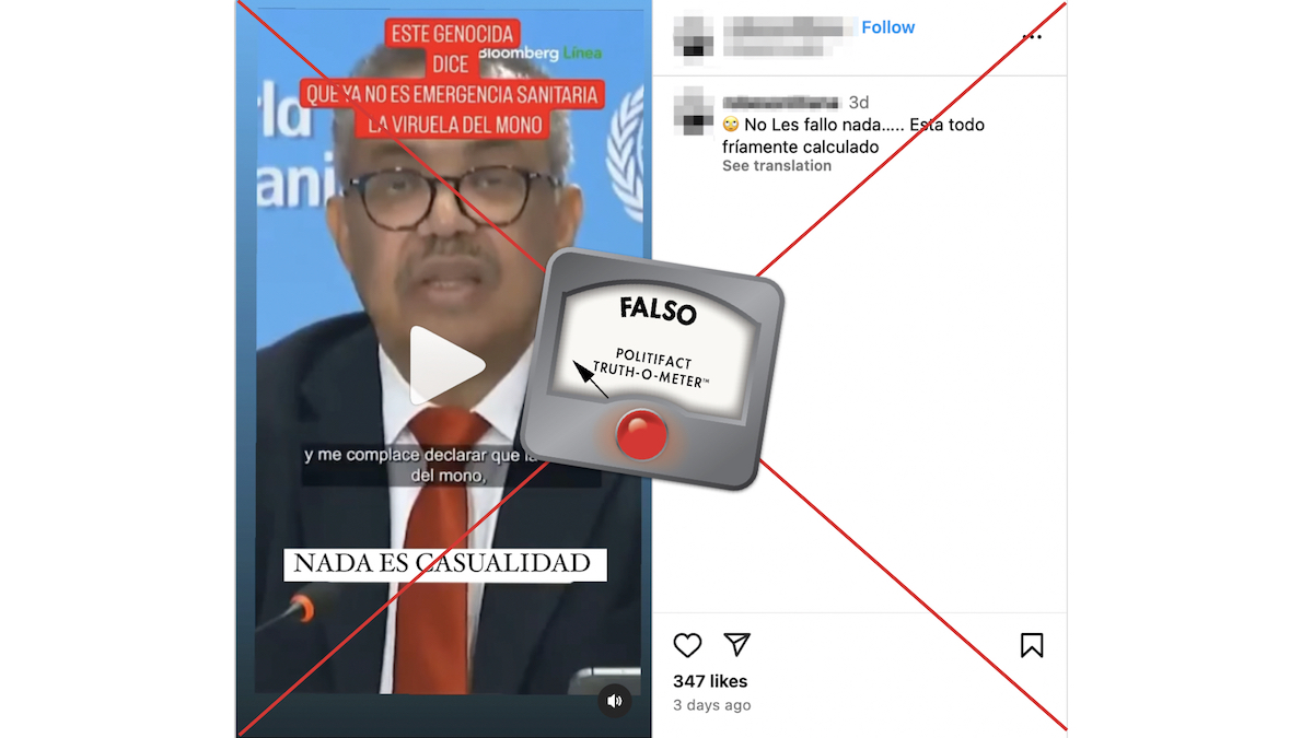 Grafico falso de director general de la OMS