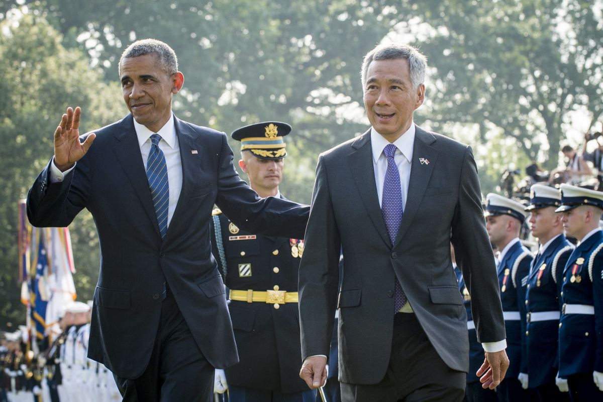 Obama and Prime Minister Lee Hsien Loong of Singapore
