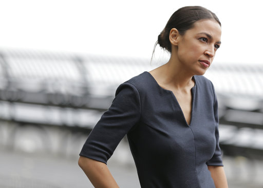 Ocasio-Cortez on NYC street