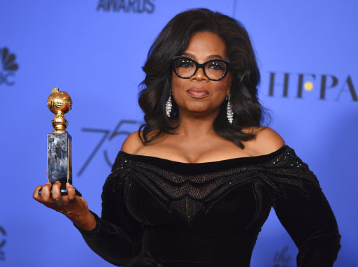 Oprah at the Golden Globes Jan. 7, 2018