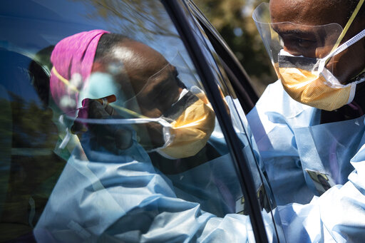 PA doctor does COVID test in parking lot
