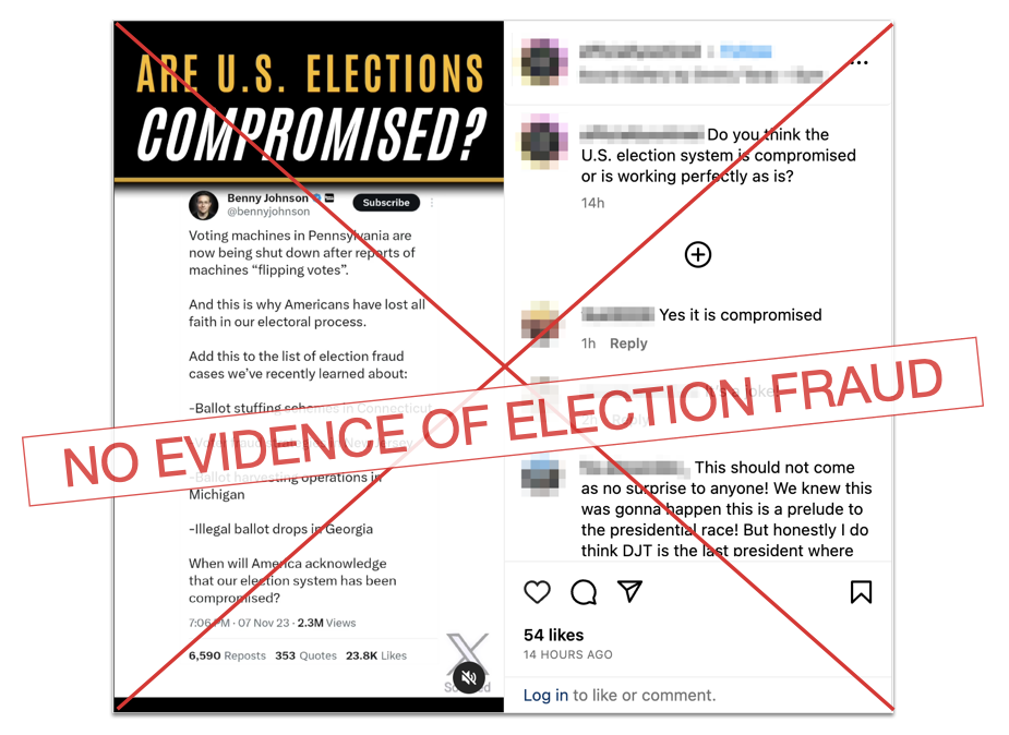 Pennsylvania election fraud claim edited screenshot