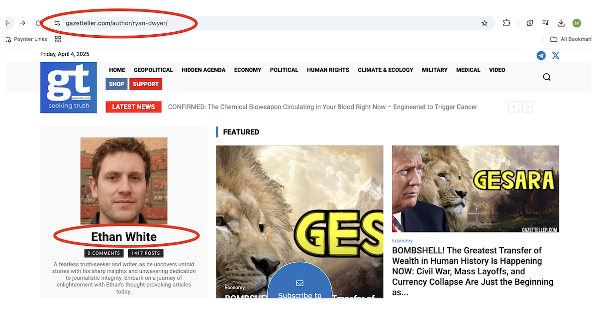 Grafico de la bio de autor de Gazeteteller.com