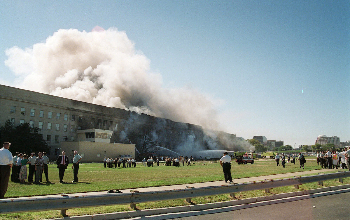Pentagon after 9/11 attack, 9-11-2001