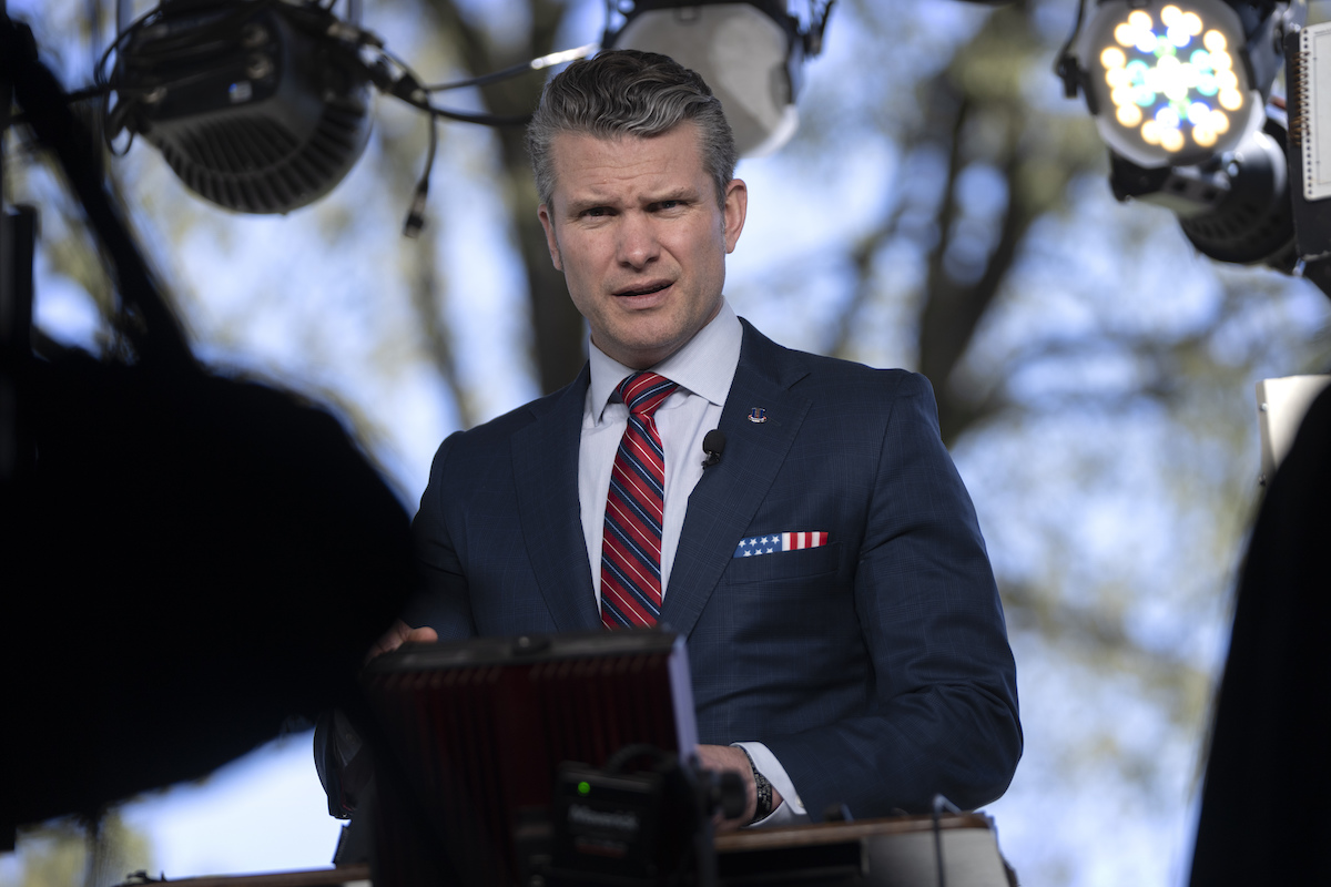 Pete Hegseth outside White House 3/21/25