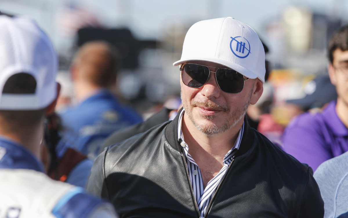 Pitbull at a NASCAR event