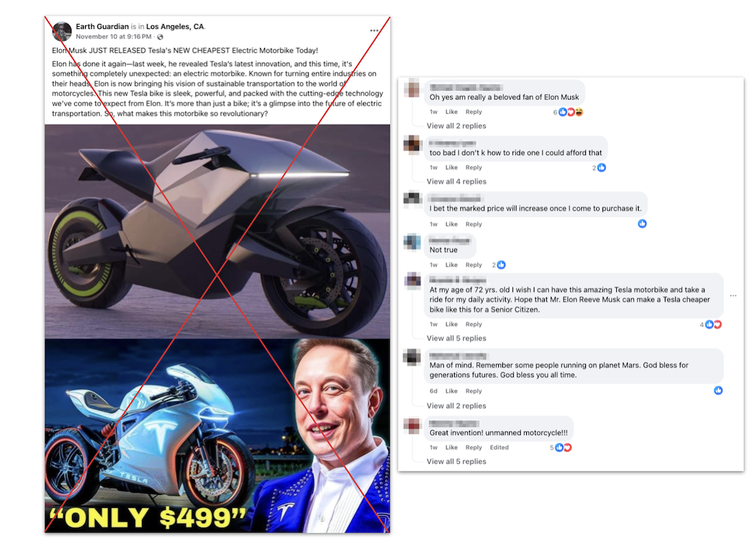 Post and comments about $499 e-bike, 11-20-2024