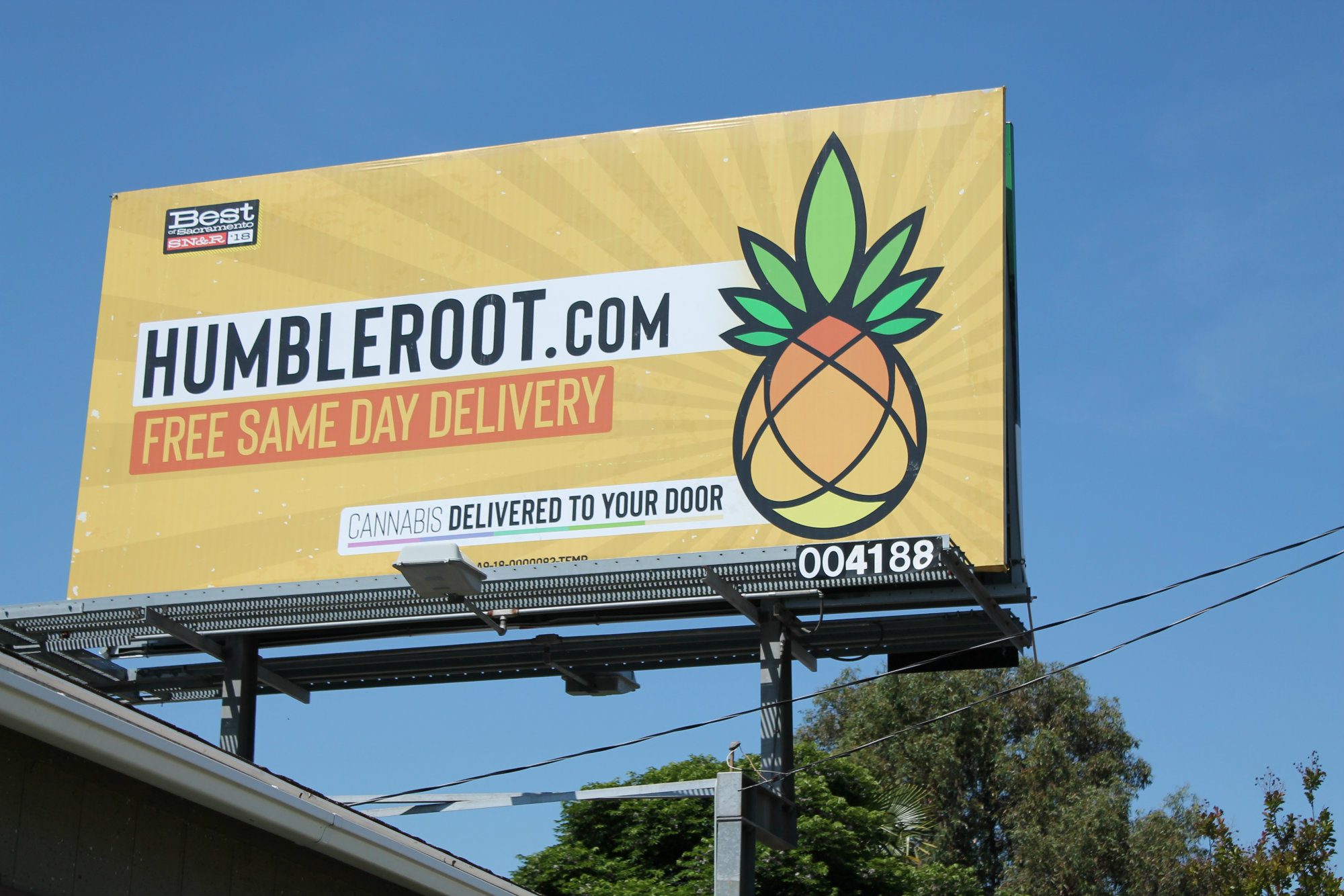 Marijuana billboard in California