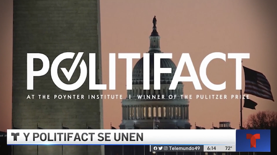 Presentaci&oacute;n alianza Telemundo 49 y PolitiFact