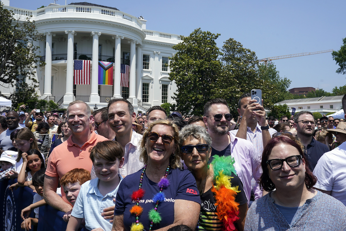 Pride flag at the White House pride celebration 6-10-2023