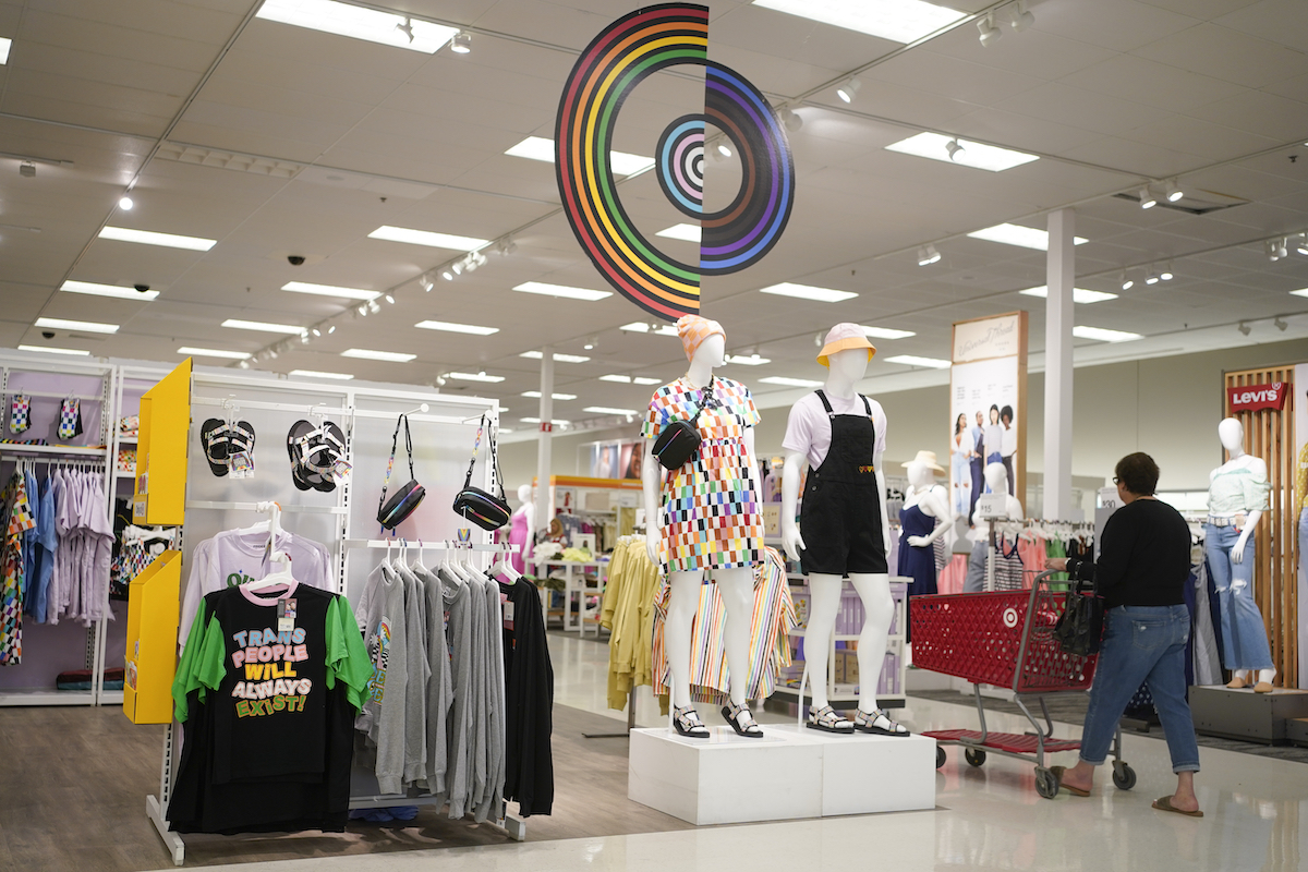 Pride merchandise displayed at Target in NJ in May 2023