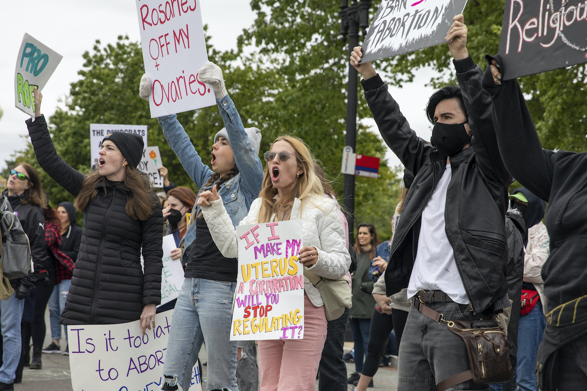 Pro choice abortion protestors supreme court