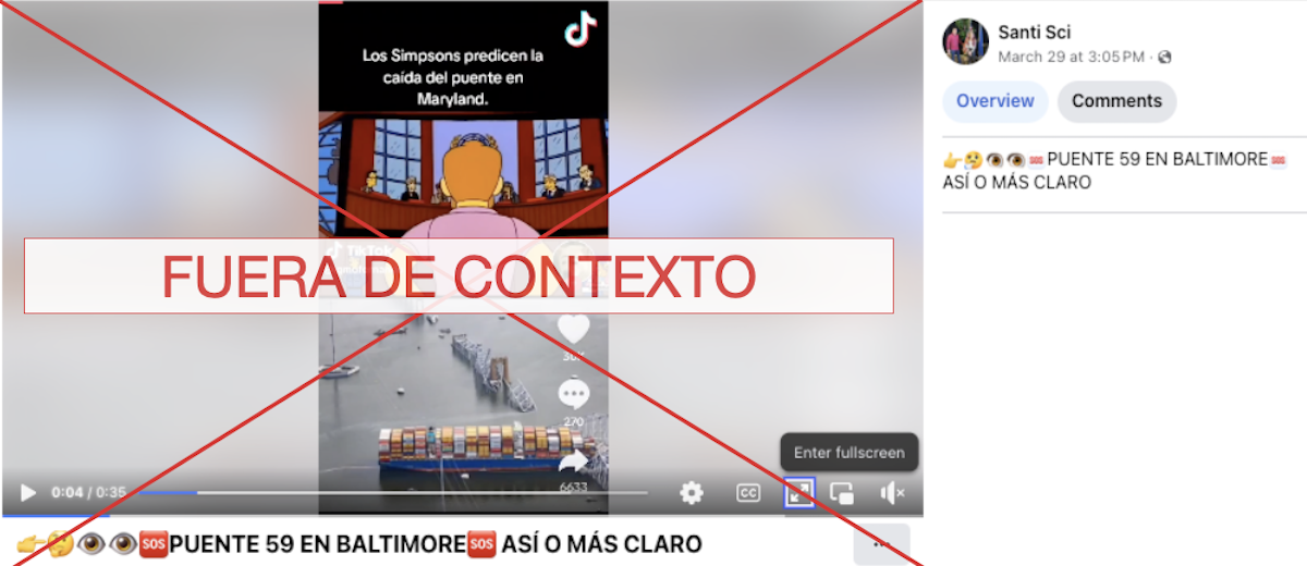 Captura de pantalla publicaci&oacute;n Simpson 042024