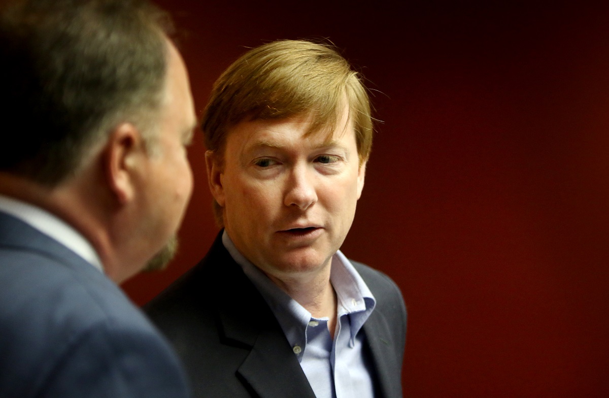 Adam Putnam visits with Charles W. Thomas, Pinellas County Tax Collector