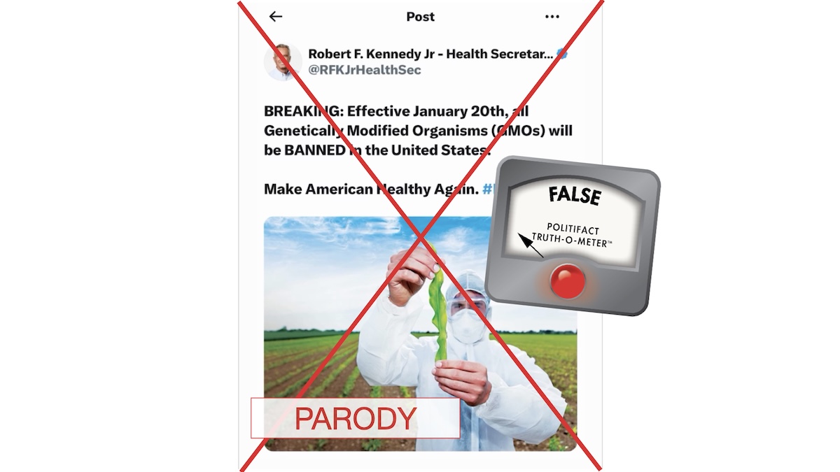 False claim, RFK Jr. X post