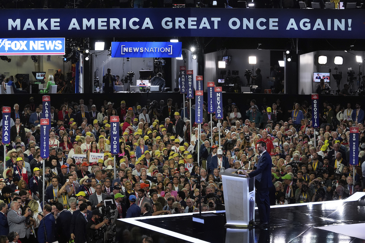 Wide view at RNC Night 3, JD Vance speaker