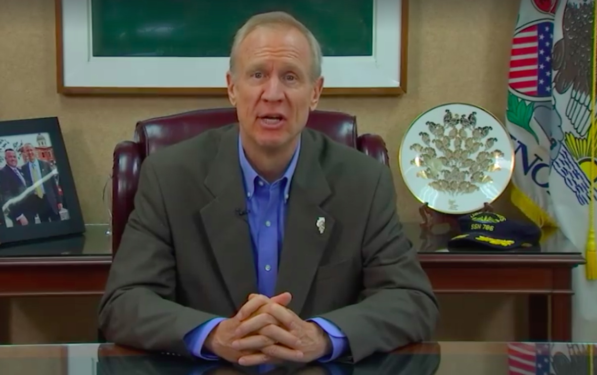 Rauner Facebook video pic education bill SB1