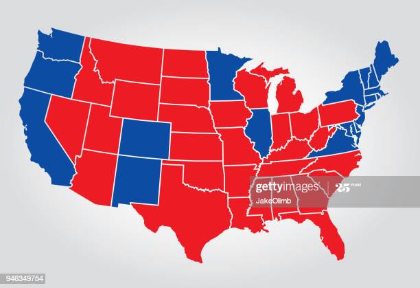 Red and blue states 2016