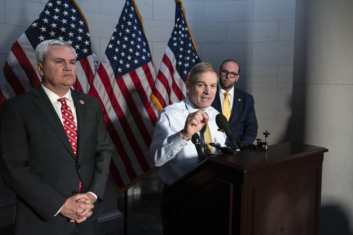 Rep. James Comer, Rep. Jim Jordan discussing Biden impeachment, 12-5-2023