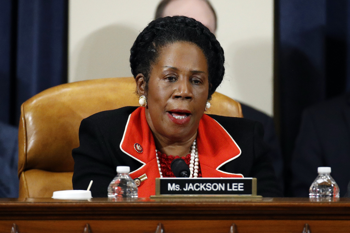 Rep. Shelia Jackson Lee, D-Texas, speaks during a House Judiciary Committee meeting, 12-13-2019