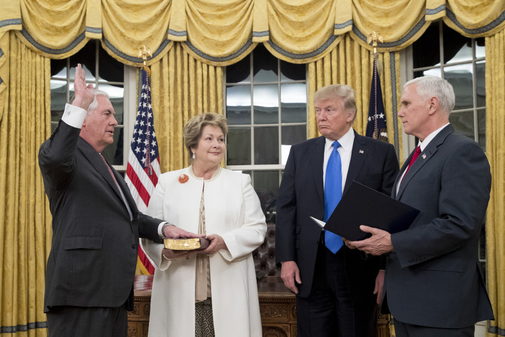 Rex Tillerson swearing in