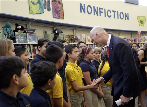 Gov. Rick Scott at a Miami school 2015