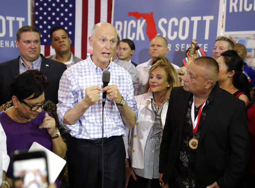 Rick Scott at campaign event ORlando Sept. 18 2018