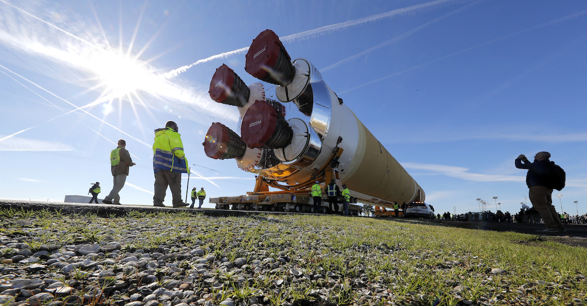 NASA rocket at the NASA Michoud Assembly, 1-8-2020