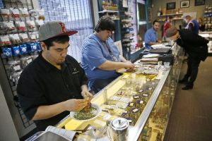 Staff roll joints in Denver, Colo.