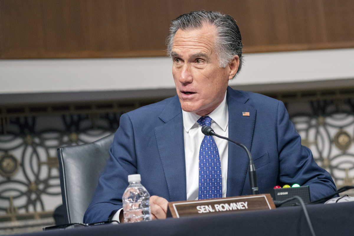 Mitt Romney at senate hearing