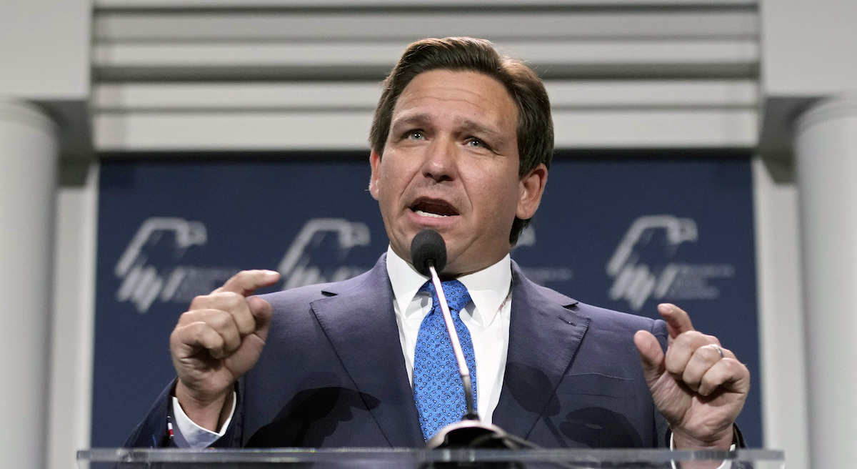 Ron DeSantis Jewish Coalition photo, Nov. 2022, for bivalent vaccine