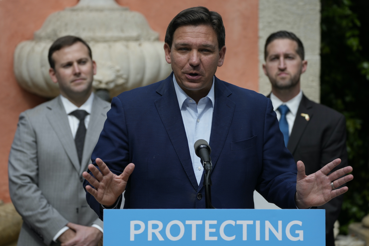 Ron DeSantis news conference Miami 020122 AP