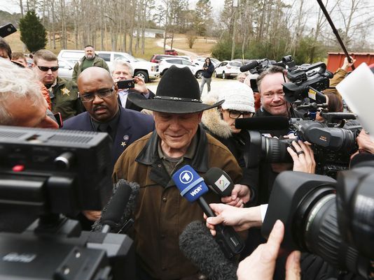 Roy Moore on election day in Gallant, Alabama