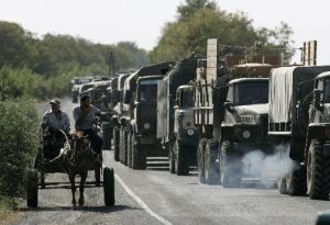 Russian convoy in Georgia