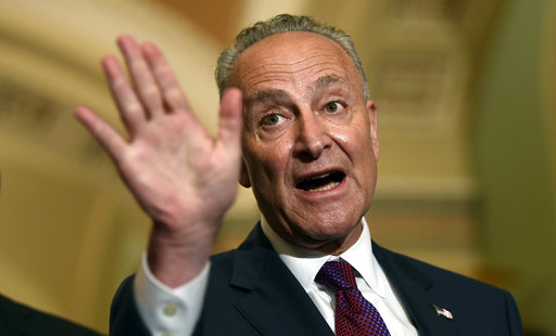 Chuck Schumer hand up July 10, 2018