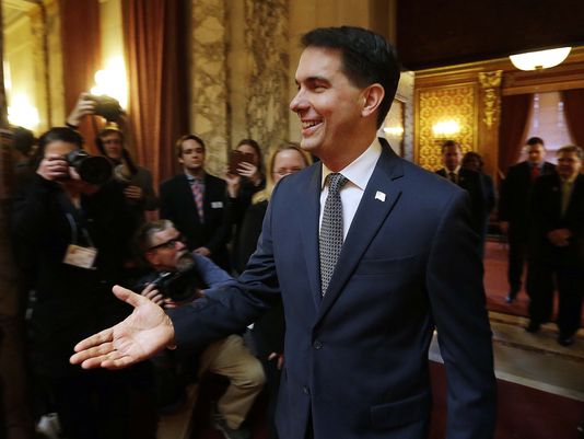 Scott Walker shake hands