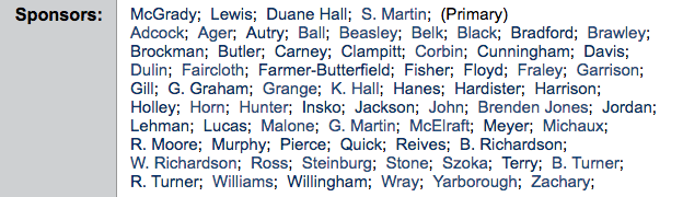 Raise The Age NC screenshot House sponsors